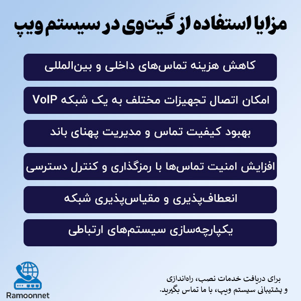 مزایا استفاده از گیت‌وی در سیستم ویپ