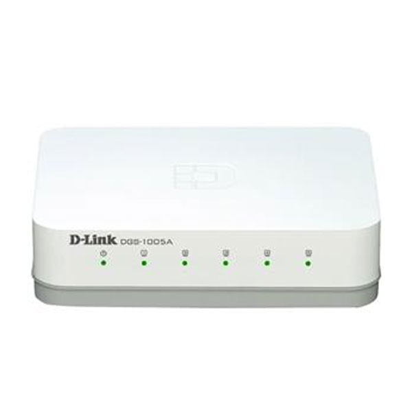 سوییچ 5 پورت گیگابیتی دسکتاپ دی لینک مدل DGS 1005A Link Port Gigabit Desktop Switch